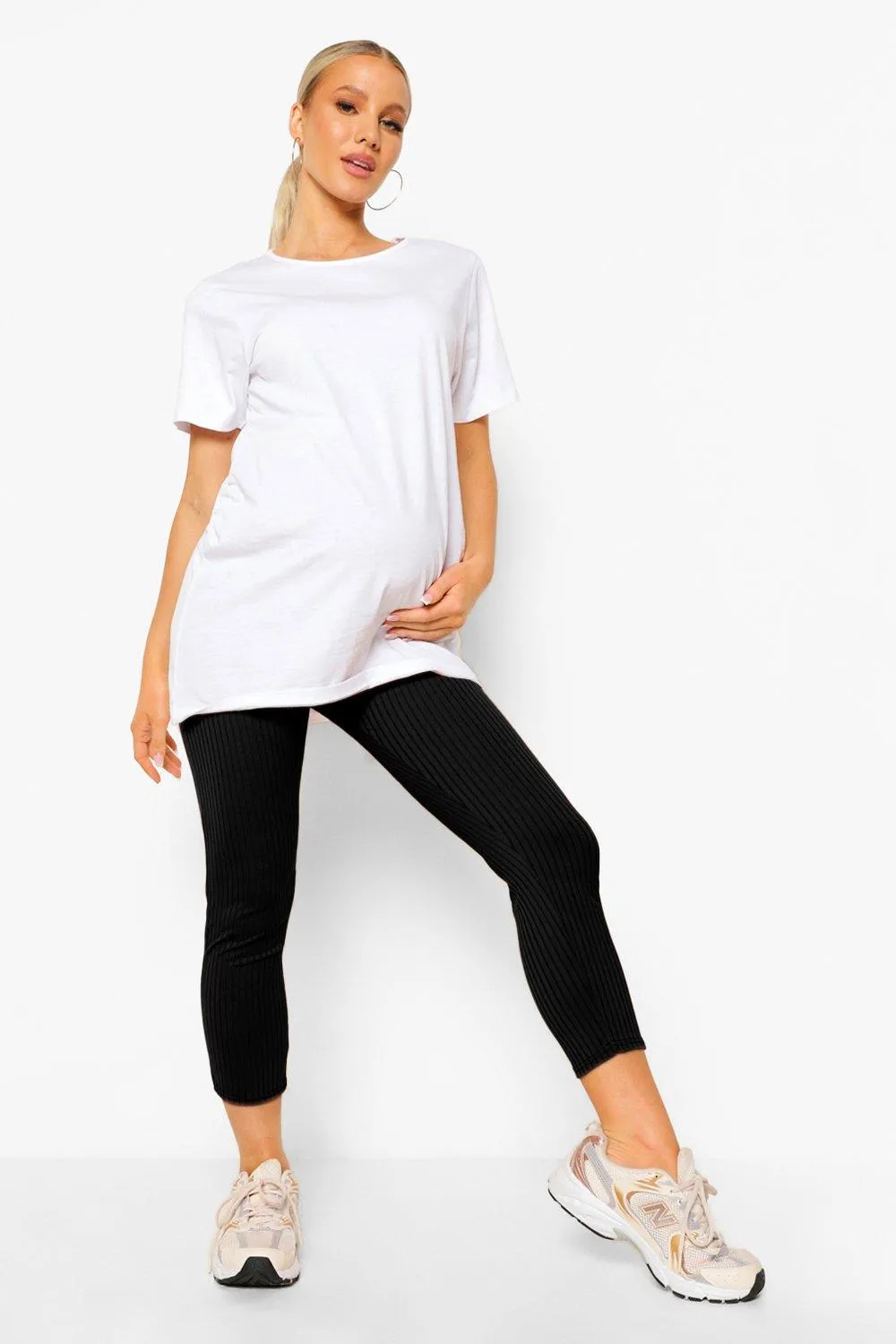 Maternity Rib Cropped Leggings