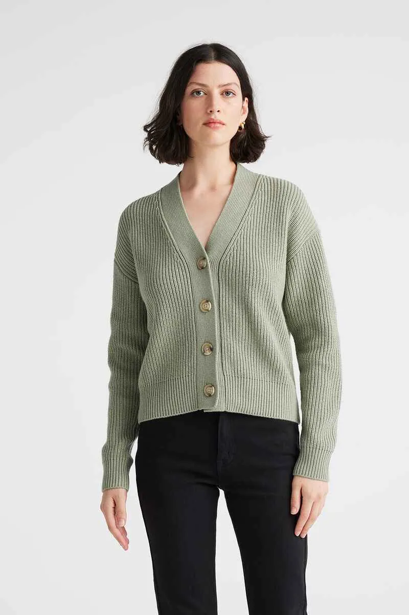 Toorallie 100% Merino Crop Rib Cardi